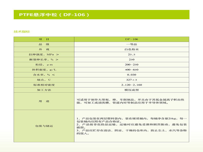 PTFE悬浮中粒(DF-106)