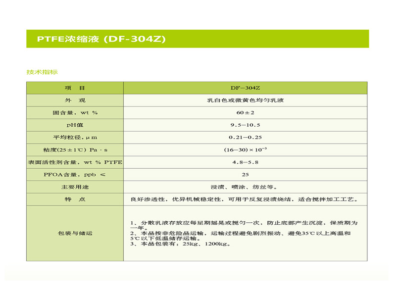 PTFE浓缩液 (DF-304Z)